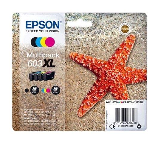 105304_1 Multipack Epson 603XL Negro Cian Magenta Amarillo Original - Imagen 1