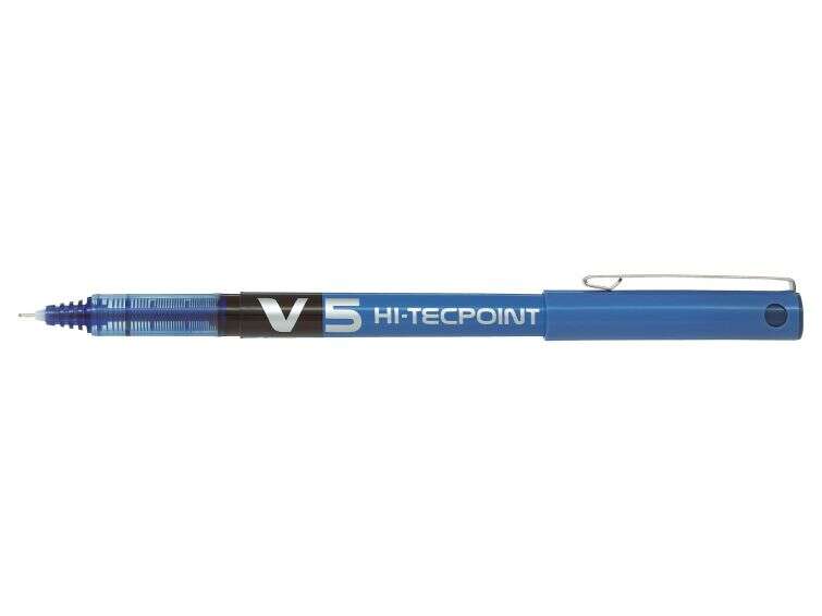 106602_1 Pilot Boligrafo de tinta liquida V5 HI-Tecpoint Rollerball - Punta fina de aguja 0.5mm - Trazo 0.3mm - Color Azul - Imagen 1