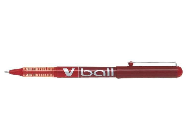 106667_1 Pilot Boligrafo de tinta liquida V Ball 05 Rollerball - Punta de bola redonda 0.5mm - Trazo 0.3mm - Color Rojo - Imagen 1