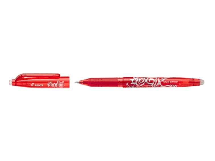 106732_1 Pilot Frixion Ball Boligrafo de Gel Borrable - Punta de Bola 0.7mm - Trazo 0.4mm - Grip Ergonomico - Color Rojo - Imagen 1