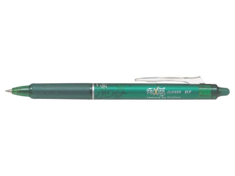 106757_1 Pilot Frixion Clicker Boligrafo de Gel Borrable Retractil - Punta de Bola 0.7mm - Trazo 0.4mm - Grip Ergonomico - Color Verde - Imagen 1