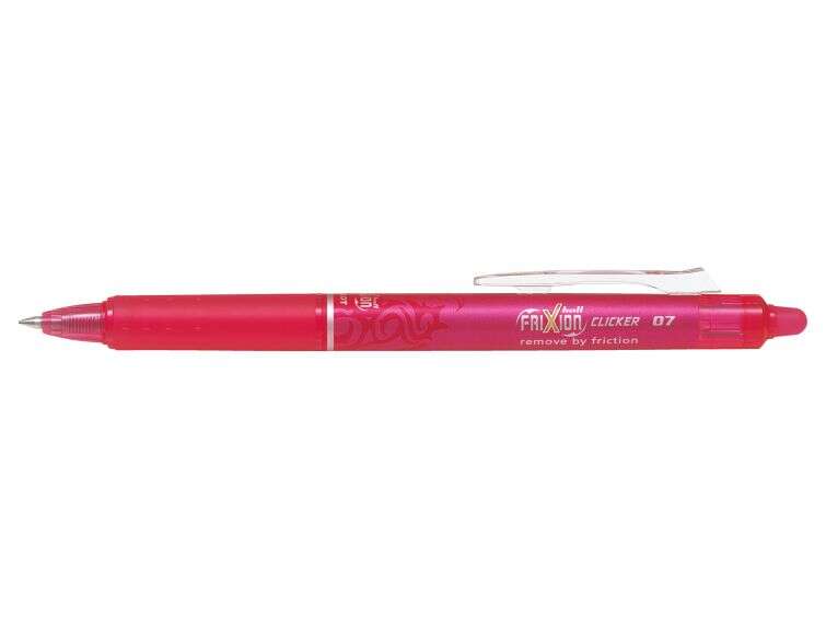 106767_1 Pilot Frixion Clicker Boligrafo de Gel Borrable Retractil - Punta de Bola 0.7mm - Trazo 0.4mm - Grip Ergonomico - Color Rosa - Imagen 1