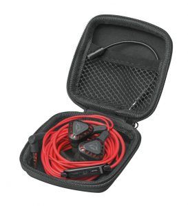 Trust Gaming GXT 408 Cobra Auriculares con Microfono - Microfono Desmontable - Multiplataforma - Altavoces Activos 10mm - Cable Rojo de 1.20m - Color Negro - Imagen 3