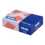 Milan Nata 624 Goma de Borrar Rectangular - Plastico - Suave - No Abrasiva - Color Blanco - Imagen 2