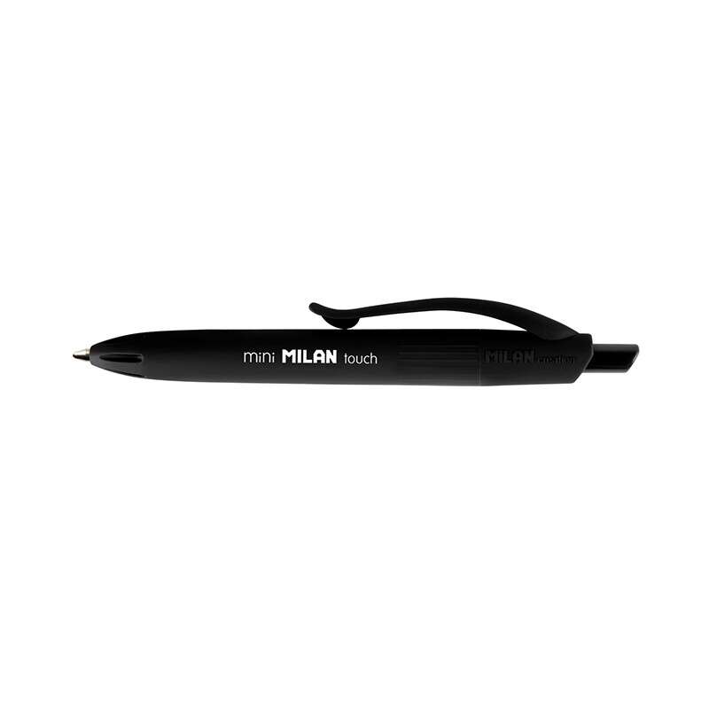 108342_1 Milan P1 Touch Mini Boligrafo de Bola Retractil - Punta Redonda 1mm - Tinta con Base de Aceite - Escritura Suave - Color Negro - Imagen 1