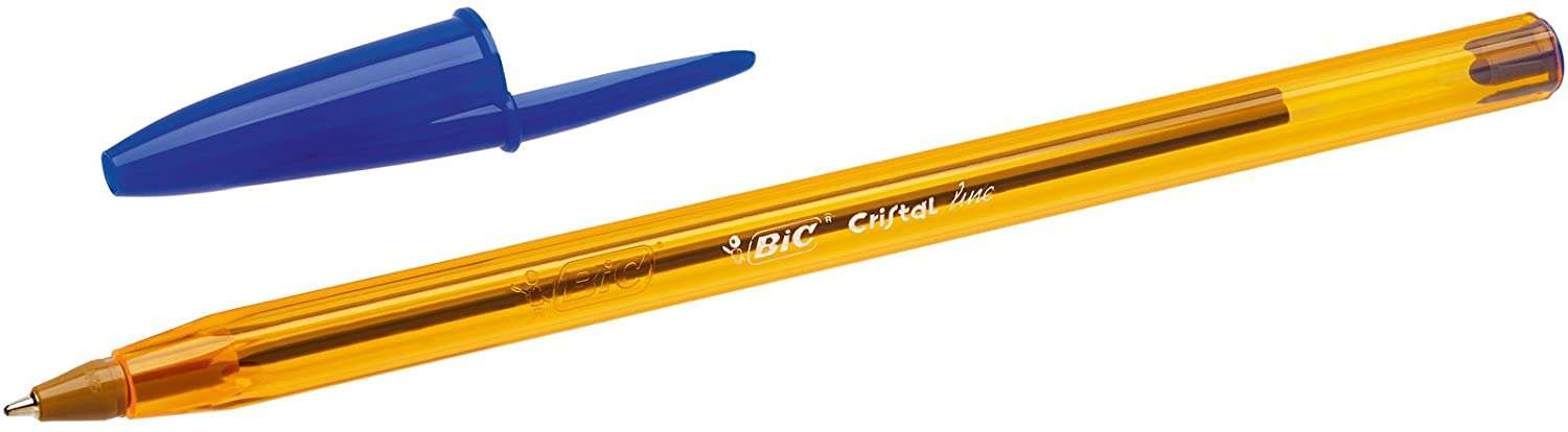 109132_1 Bic Cristal Original Fine Boligrafo de Bola - Punta Redonda de 0.8mm - Trazo de 0.30mm - Tinta con Base de Aceite - Translucido - Color Azul - Imagen 1