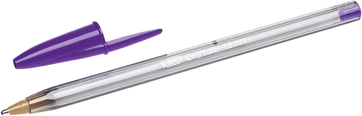 109182_1 Bic Cristal Fun Bolígrafo de Bola - Punta Gruesa de 1.6mm - Tinta con Base de Aceite - Color Morado - Imagen 1