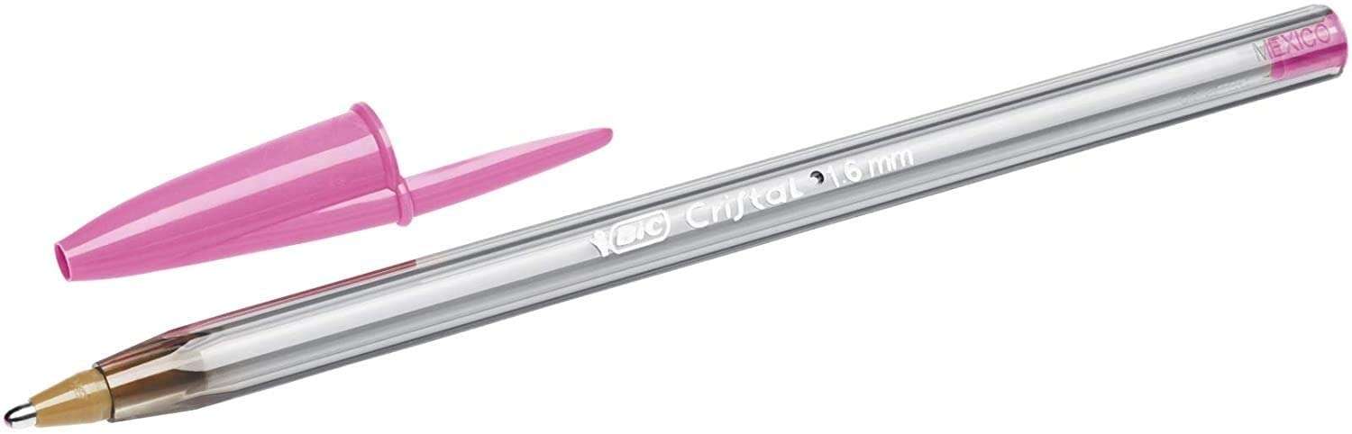 109192_1 Bic Cristal Fun Boligrafo de Bola - Punta Gruesa de 1.6mm - Tinta con Base de Aceite - Color Rosa - Imagen 1