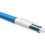 Bic 4 Colours Original Boligrafo de Bola Retractil - Punta Media de 1.0 mm - Tinta con Base de Aceite - Cuerpo Azul/Blanco - 4 Colores - Imagen 2