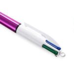 Bic 4 Colours Shine Boligrafo de Bola Retractil - Punta Media de 1.0 mm - Tinta con Base de Aceite - Diseño Metalizado en Colores Surtidos - Caja de 12 ud - Imagen 2