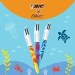 Bic 4 Colours Velours Boligrafo de Bola Retractil - Punta Media de 1.0 mm - Tinta con Base de Aceite - Diseño Mar - Imagen 2