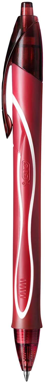 109337_2 Bic Gel-Ocity Quick Dry Boligrafo de Gel Retractil - Punta Media de 0.7 mm - Tinta de Gel - Anti-Manchas - Secado Ultra Rapido - Color Rojo - Imagen 1