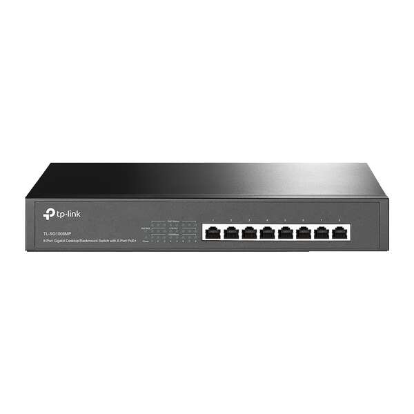 109857_1 TP-Link Switch Sobremesa - 8 Puertos Gigabit con PoE+ - Montaje en Rack - Imagen 1