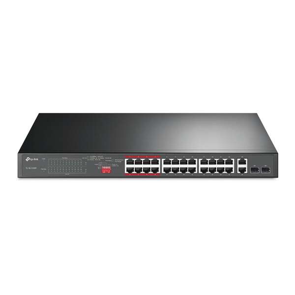 109927_1 TP-Link Switch 24 Puertos 10/100Mbps + 2 Puertos Gigabit PoE+ - No Gestionable - Modo Aislamiento / Prioridad - Plug & Play - Imagen 1