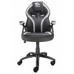 Talius Silla Gaming Cobra - Reposabrazos Fijos - Inclinación Ajustable 3º/18º - Mecanismo Butterfly - Ruedas de Nylon - Pistón de Gas Clase 4 - Base Aluminio - Peso Max. 130kg - Color Negro/Blanco