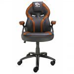 Talius Silla Gaming Cobra - Reposabrazos Fijos - Inclinación Ajustable 3º/18º - Mecanismo Butterfly - Ruedas de Nylon - Pistón de Gas Clase 4 - Base Aluminio - Peso Max. 130kg - Color Negro/Naranja
