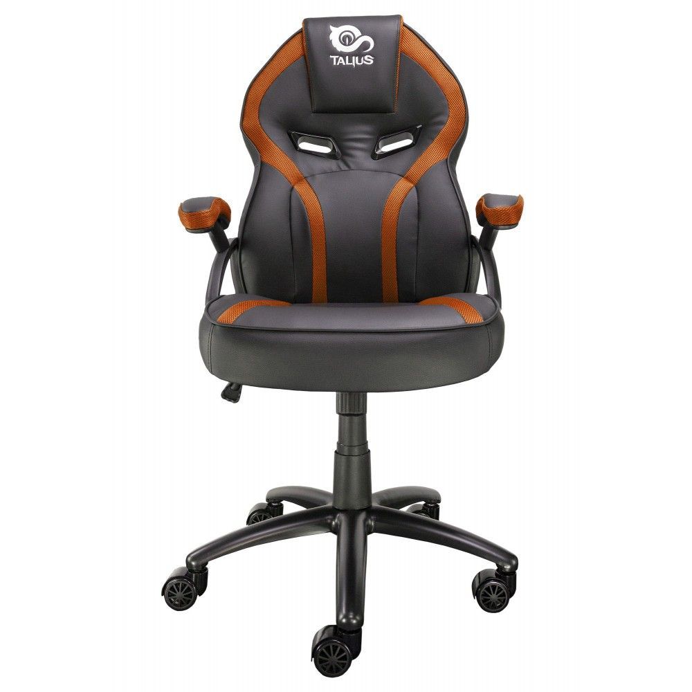 110327_1 Talius Silla Gaming Cobra - Reposabrazos Fijos - Inclinación Ajustable 3º/18º - Mecanismo Butterfly - Ruedas de Nylon - Pistón de Gas Clase 4 - Base Aluminio - Peso Max. 130kg - Color Negro/Naranja - Imagen 1