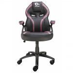 Talius Silla Gaming Cobra - Reposabrazos Fijos - Inclinación Ajustable 3º/18º - Mecanismo Butterfly - Ruedas de Nylon - Pistón de Gas Clase 4 - Base Aluminio - Peso Max. 130kg - Color Negro/Rosa