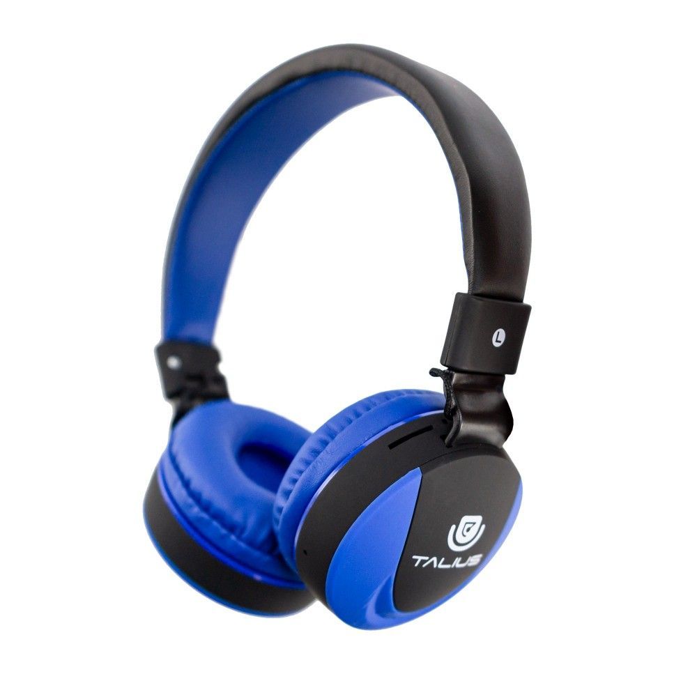 110632_1 Talius HPH-5006BT Auriculares Bluetooth con Micrófono - Sintonizador FM - Micro SD - Autonomía 4h - Color Azul - Imagen 1
