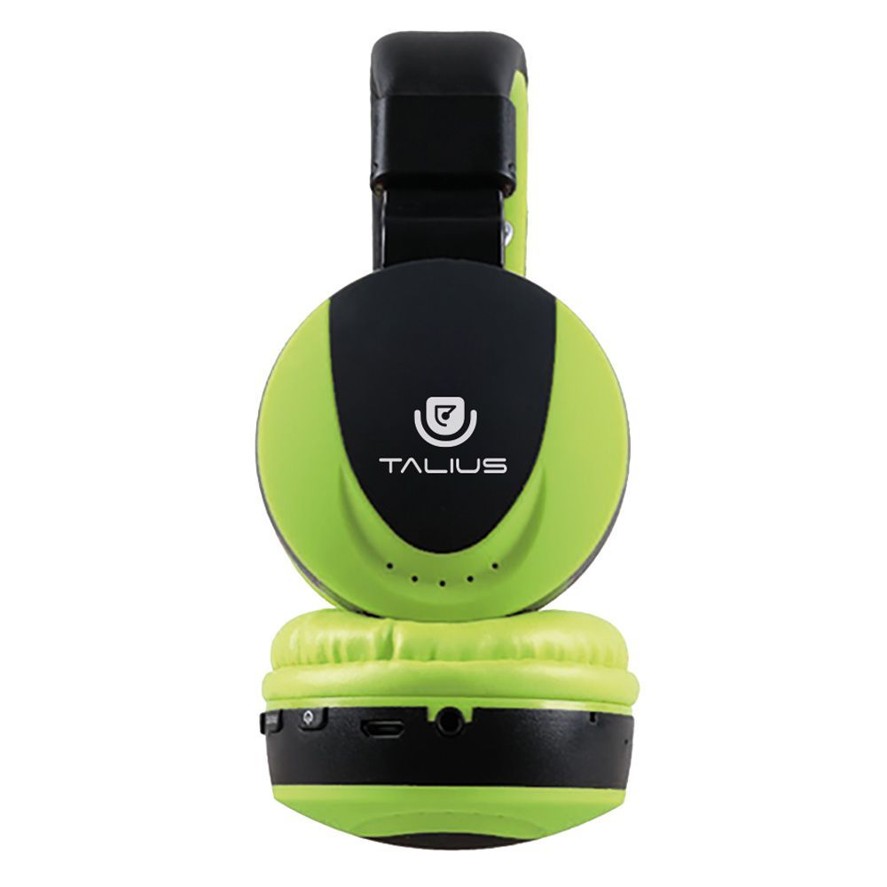 110637_1 Talius HPH-5006BT Auriculares Bluetooth con Micrófono - Sintonizador FM - Micro SD - Autonomía 4h - Color Verde - Imagen 1