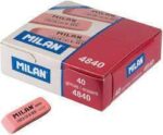 Milan 4840 Goma de Borrar Biselada Flexible - Miga de Pan - Caucho Sintetico - Color Rosa - Imagen 2