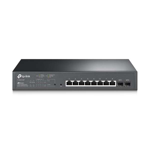 113672_1 TP-Link Omada Switch Smart Gigabit JetStream - 8 Puertos PoE+ - 2 Ranuras SFP - Montaje en Rack - Imagen 1