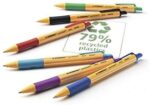 Stabilo Pointball Boligrafo Retractil - Punta de 1mm - Tinta con Base de Aceite - Recargable - 79% Plastico Reciclado - Grip Antideslizante - Color Azul - Imagen 2