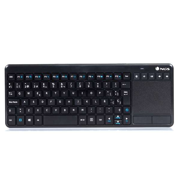 117977_1 NGS TV Warrior Teclado Multimedia Inalambrico con Touchpad 2.4 GHz - Color Negro - Imagen 1