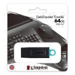 Memoria USB 64GB - USB 3.2 Gen 1 - Con Tapa - Enganche para Llavero - Color Negro (Pendrive) - Imagen 3