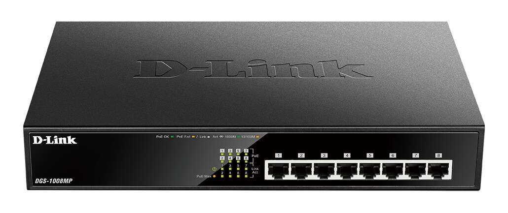 119127_1 D-Link Switch 8 Puertos Gigabit 10/100/1000 Mbps - PoE+ - Imagen 1