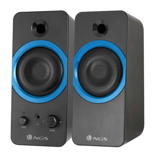 119492_1 NGS GSX-200 Altavoces USB 2.0 20W - Supergraves - Conexion Jack 3.5mm - Controles en Altavoz - Color Negro/Azul - Imagen 1