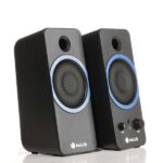 NGS GSX-200 Altavoces USB 2.0 20W - Supergraves - Conexion Jack 3.5mm - Controles en Altavoz - Color Negro/Azul - Imagen 3