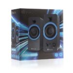 NGS GSX-200 Altavoces USB 2.0 20W - Supergraves - Conexion Jack 3.5mm - Controles en Altavoz - Color Negro/Azul - Imagen 5