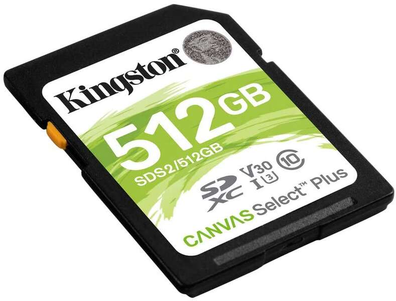 120862_1 Kingston Tarjeta SDXC 512GB UHS-I Clase 10 100MB/s Canvas Select Plus - Imagen 1