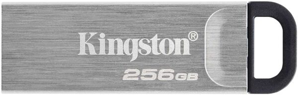 Kingston DataTraveler Kyson Memoria USB 256GB - 3.2 Gen 1 - 200 MB/s en Lectura - Diseño Metalico - Color Plata (Pendrive) - Imagen 2