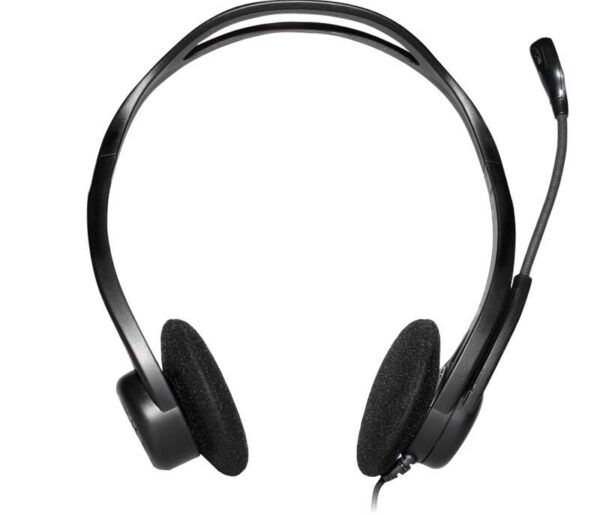 Logitech 960 Auriculares con Microfono USB - Microfono Plegable y Flexible - Controles en Cable - Cable de 2.40m - Color Negro - Imagen 2