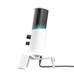 Trust Gaming GXT 258W Fyru 4 en 1 Microfono USB para Streaming - IIuminacion LED - 4 Patrones de Grabacion - Entrada Jack 3.5mm - Cable de 1.80m - Color Blanco - Imagen 3