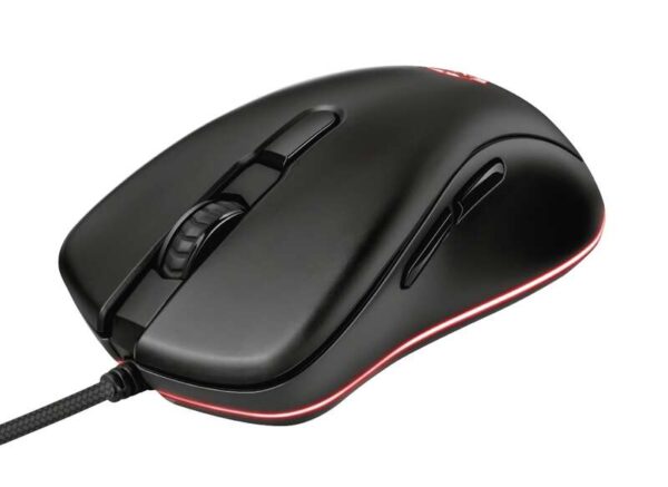 Trust Gaming GXT 930 Jacx Raton USB 6400dpi - 5 Botones Programables - Iluminacion RGB - Cable Trenzado de 1.80m - Uso Diestro - Color Negro - Imagen 2