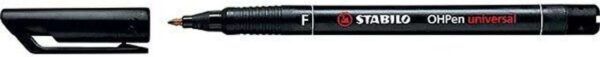 122653_2 Stabilo OHPen Rotulador Permanente - Punta Fina - Trazo de 0.7mm - Agarre Antideslizante - Tapon Ventilado - Color Negro - Imagen 1