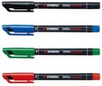 Stabilo OHPen Pack de 4 Rotuladores Permanentes - Punta Fina - Trazo de 0.7mm - Agarre Antideslizante - Tapon Ventilado - Colores Surtidos - Imagen 2