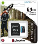 Kingston Tarjeta Micro SDXC 64GB UHS-I U3 V30 Clase 10 170MB/s Canvas Go Plus con Adaptador - Imagen 3