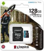 Kingston Tarjeta Micro SDXC 128GB UHS-I U3 V30 Clase 10 170MB/s Canvas Go Plus con Adaptador - Imagen 3