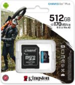 Kingston Tarjeta Micro SDXC 512GB UHS-I U3 V30 Clase 10 170MB/s Canvas Go Plus con Adaptador - Imagen 2