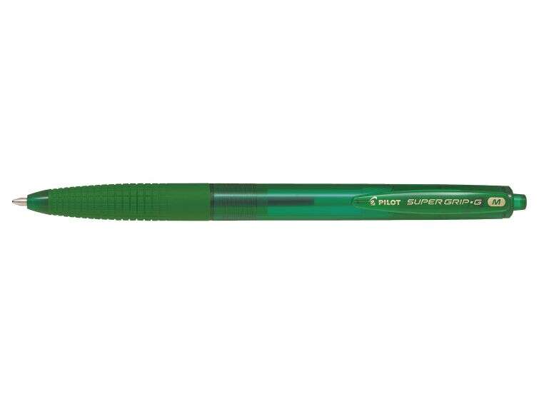 123988_1 Pilot SuperGrip G Boligrafo de Bola Retractil - Punta Redonda 1.0mm - Trazo 0.4mm - Tinta de Aceite - Grip Ergonomico - Color Verde - Imagen 1
