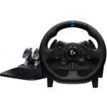 Logitech G923 Trueforce Juego de Volante y Pedales de Carreras Compatible con PS4, PS5 y PC - LEDS Indicador RPM - Giro 900º - Efecto Force Feedback con Trueforce - Freno Progresivo - Volante de Aluminio, Cuero y Acero - Pedales Ajustables - Imagen 2