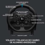 Logitech G923 Trueforce Juego de Volante y Pedales de Carreras Compatible con PS4, PS5 y PC - LEDS Indicador RPM - Giro 900º - Efecto Force Feedback con Trueforce - Freno Progresivo - Volante de Aluminio, Cuero y Acero - Pedales Ajustables - Imagen 3