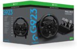 Logitech G923 Trueforce Juego de Volante y Pedales de Carreras Compatible con Xbox Series X/S, Xbox One y PC - LEDS Indicador RPM - Giro 900º - Efecto Force Feedback con Trueforce - Freno Progresivo - Volante de Aluminio, Cuero y Acero - Imagen 5