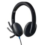 Logitech H540 Auriculares con Microfono USB - Microfono Plegable - Diadema Ajustable - Almohadillas Acolchadas - Controles en Auricular - Cable de 1.80m - Color Negro - Imagen 2