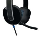 Logitech H540 Auriculares con Microfono USB - Microfono Plegable - Diadema Ajustable - Almohadillas Acolchadas - Controles en Auricular - Cable de 1.80m - Color Negro - Imagen 3