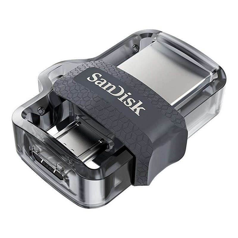126403_1 Sandisk Ultra Dual Drive m3.0 Memoria USB 3.0 y Micro USB 64GB - Hasta 150MB/s de Lectura - Color Transparente/Negro (Pendrive) - Imagen 1